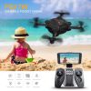 Goolsky FQ17W Mini RC Quadcopter Foldable Drone with WiFi FPV Camera Live Video Altitude Hold&3D Flips&Gravity Sensor Phone Control or Remote Controller